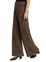 Wool-Cashmere Wide-Leg Pants