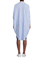 Striped Oversized Midi Shirtdress