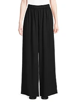 Elasticized Wide-Leg Pants