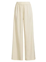 Elasticized Wide-Leg Pants