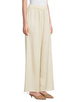 Elasticized Wide-Leg Pants