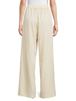 Elasticized Wide-Leg Pants