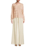 Elasticized Wide-Leg Pants