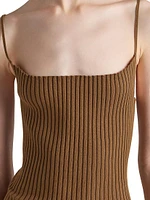 Ribbed Knit Cotton Dress