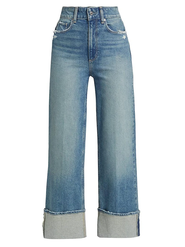 Storybook Distressed Mid-Rise Cuffed Jeans