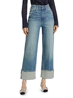 Storybook Distressed Mid-Rise Cuffed Jeans