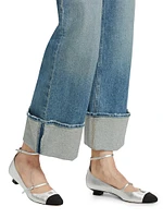 Storybook Distressed Mid-Rise Cuffed Jeans