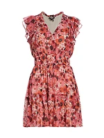 Muriel Floral Silk Chiffon Minidress