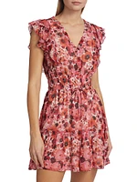 Muriel Floral Silk Chiffon Minidress