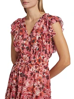 Muriel Floral Silk Chiffon Minidress