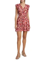 Muriel Floral Silk Chiffon Minidress