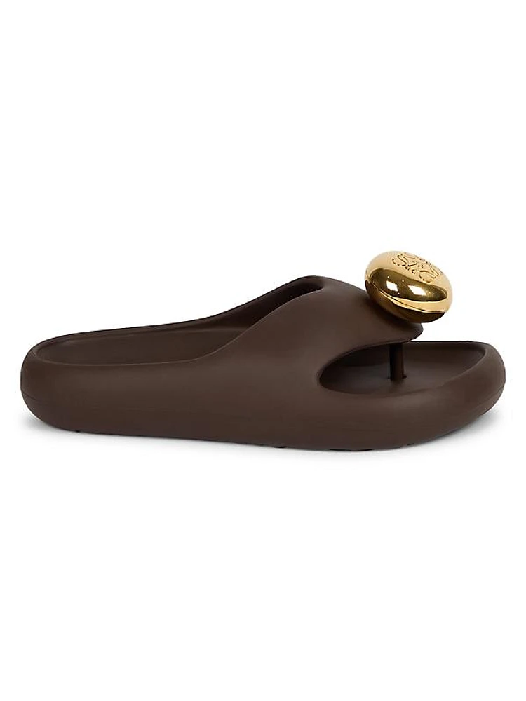 LOEWE x Paula's Ibiza Foam Pebble Toe Post Sandals