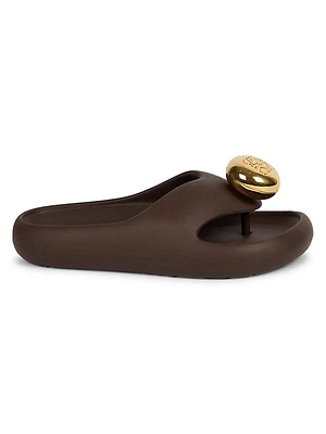 LOEWE x Paula's Ibiza Foam Pebble Toe Post Sandals