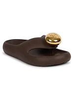 LOEWE x Paula's Ibiza Foam Pebble Toe Post Sandals