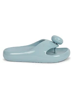 LOEWE x Paula's Ibiza Glossy Foam Pebble Toe Post Sandals