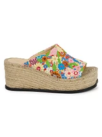 LOEWE x Paula's Ibiza Floral-Embroidered Canvas Espadrille Sandals