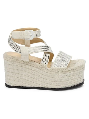 LOEWE x Paula's Ibiza Petal Suede & Espadrille Platform Sandals