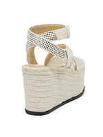 LOEWE x Paula's Ibiza Petal Suede & Espadrille Platform Sandals