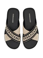 Caio Linen-Blend Sandals