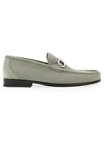 Gancini Nubuck Leather Loafers