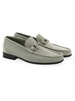 Gancini Nubuck Leather Loafers