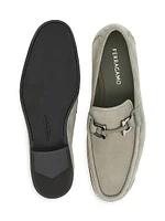 Gancini Nubuck Leather Loafers