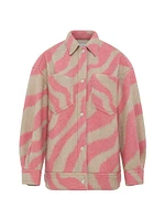 Edwina Long Zebra Pattern Jacket