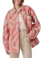 Edwina Long Zebra Pattern Jacket