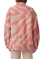 Edwina Long Zebra Pattern Jacket