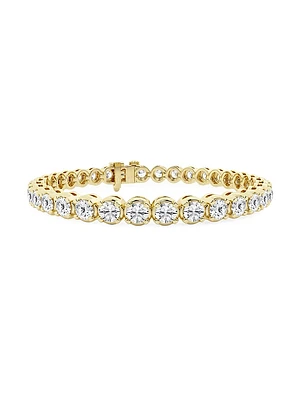 14K Gold & Round Lab-Grown Diamond 4-Prong Tennis Bracelet/- TCW