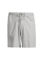 Cotton Drawstring Waist Shorts