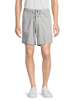 Cotton Drawstring Waist Shorts