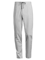 Pleated Stretch-Cotton Pants