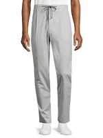 Pleated Stretch-Cotton Pants