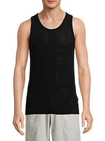 Cotton Open-Knit Tank Top