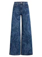 Jodie Paisley Wide-Leg Jeans