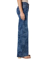 Jodie Paisley Wide-Leg Jeans