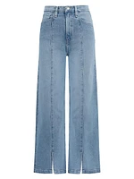 James Wide-Leg Split-Hem Jeans