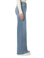 James Wide-Leg Split-Hem Jeans