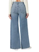 James Wide-Leg Split-Hem Jeans