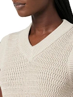 Twist-Back Sleeveless Sweater