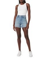 Harlow High-Rise Denim Shorts