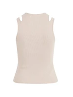 High Neck Cut Out Tank Top