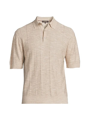 Linen & Silk-Blend Polo Shirt