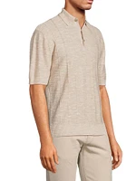 Linen & Silk-Blend Polo Shirt