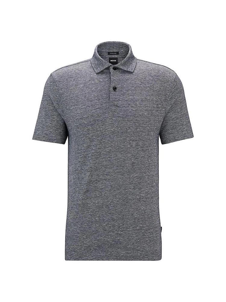 Regular Fit Polo Shirt Cotton and Linen