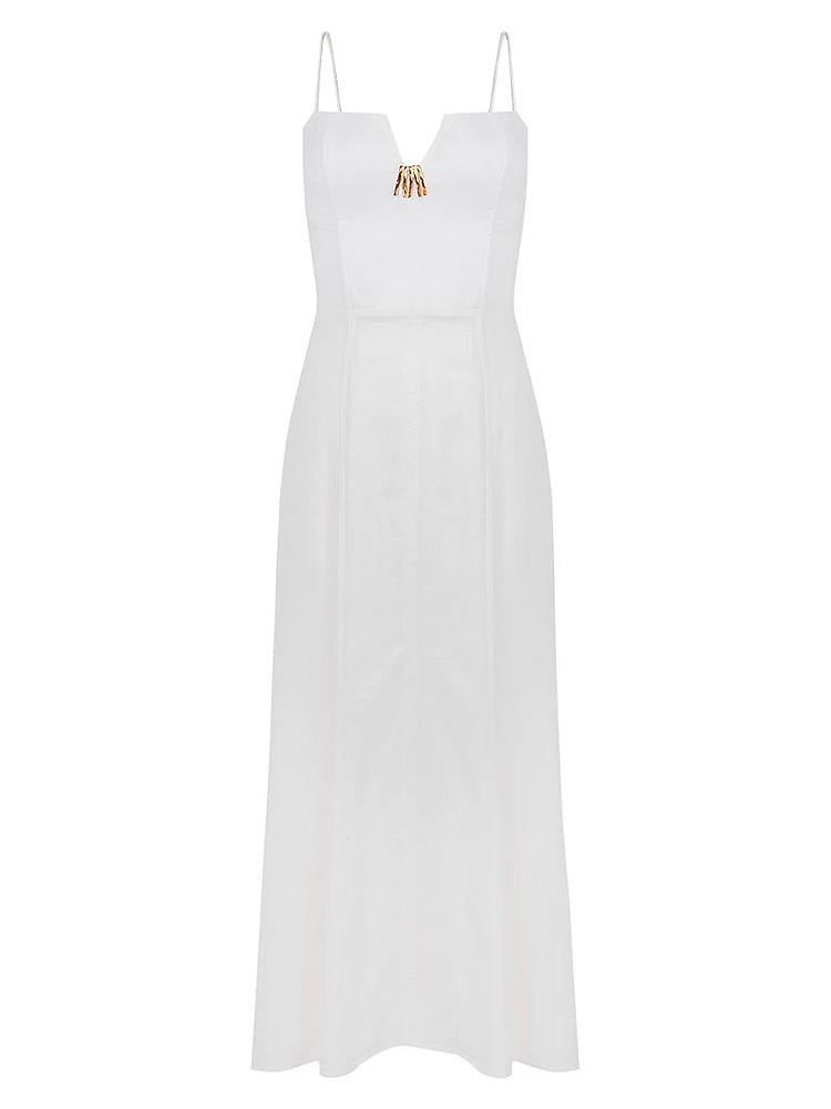 Lilith Linen-Blend Maxi Dress