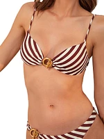 Boardwalk Audrey Striped Bikini Bottom