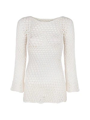 Belle Open-Knit Cover-Up Top