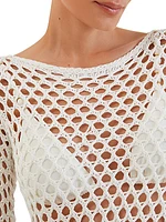 Belle Open-Knit Cover-Up Top